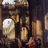 Bernardo Bellotto, Capriccio architettonico con autoritratto