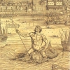 Veduta di Venezia a volo d'uccello (1500), particolare con Nettuno