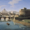 Gaspare Vanvitelli, Roma Veduta del Tevere a  Castel Sant’Angelo