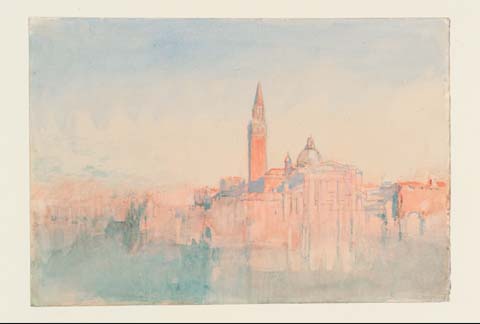 J.W.Turner, San Giorgio Maggiore al tramonto, dall’Albergo Europa, 1840