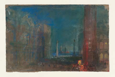 J.W.Turner, San Marco e la piazzetta, con San Giorgio maggiore di notte, 1840