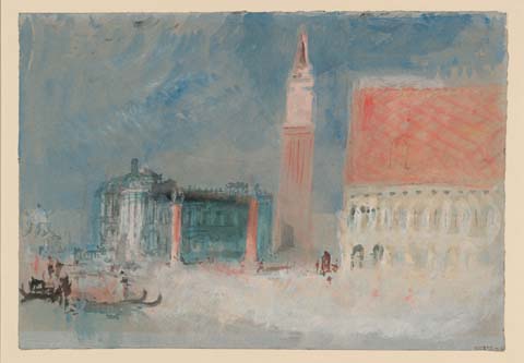 J.W.Turner, La piazzetta e il Palazzo Ducale dal bacino, 1840 ca.
