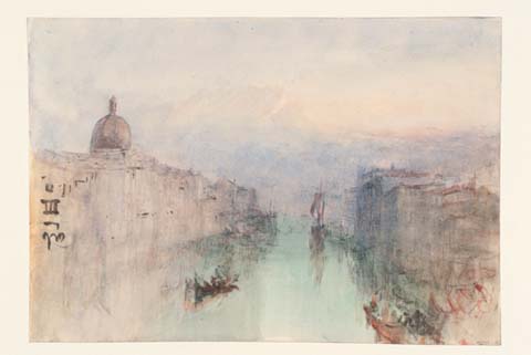 J.W.Turner, Braccio superiore del Canal Grande, con San Simeone Piccolo al crepuscolo, 1848