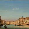 Ippolito Caffi, "Venice: Grand Canal", 1858 Oil on stiffened card 33x49 cm