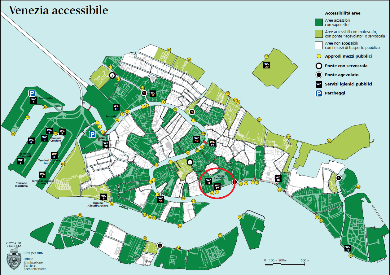 Mappa di Venezia Accessibile