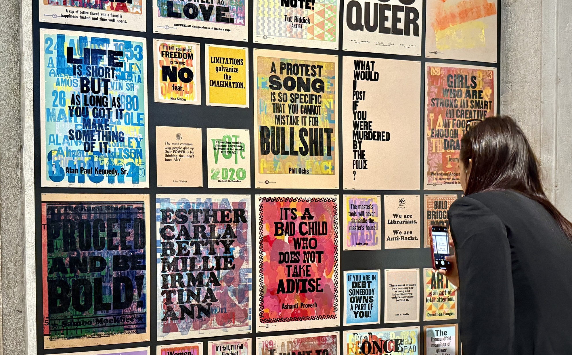 Installation view mostra di calligrafia